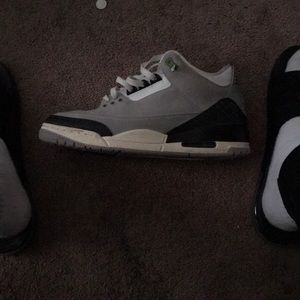 Jordan 3 grey/green